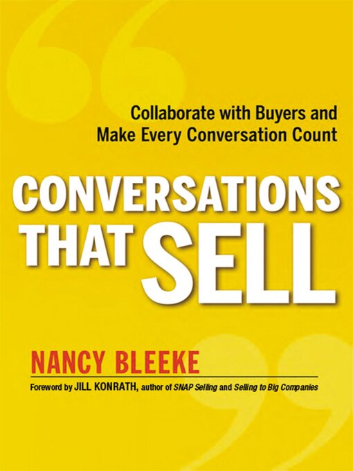 Title details for Conversations That Sell by Nancy Bleeke - Available